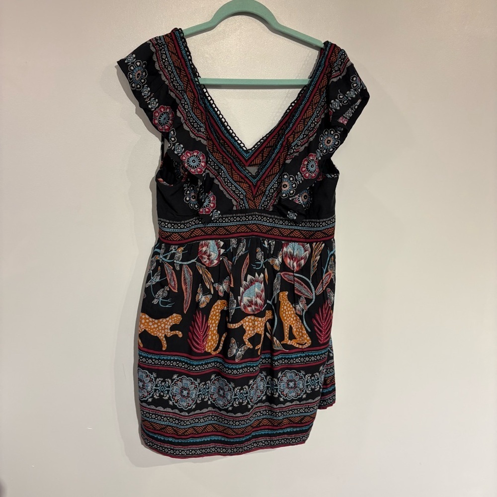 Anthropologie V-Neck Plunge Tunic Mini Dress - Picture 7 of 14